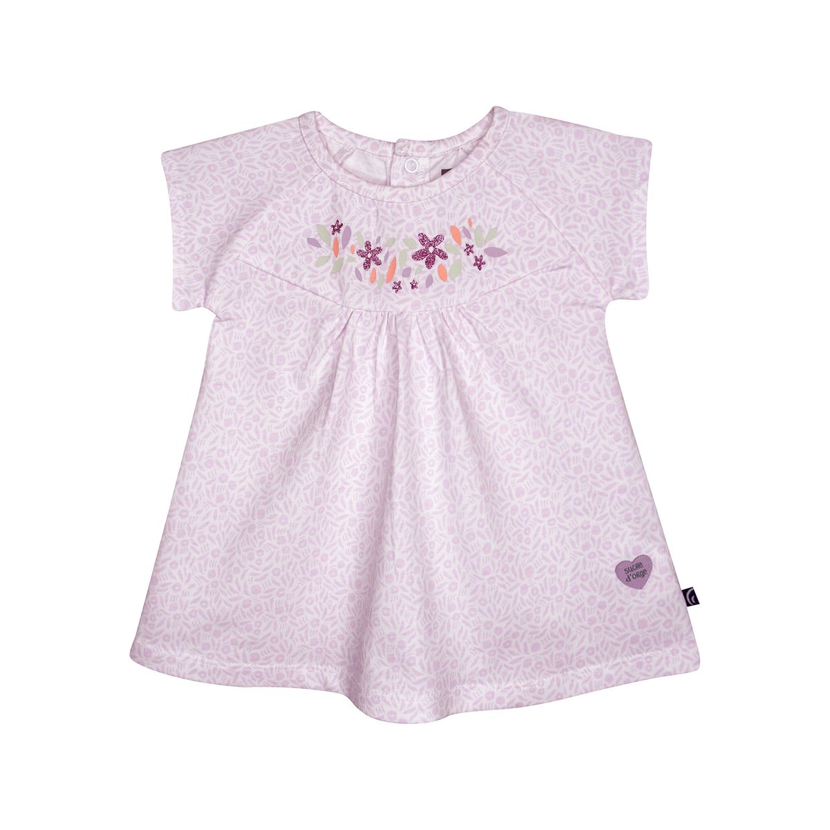 Robe bloomer nisma manches courtes naissance violet, SUCRE D'ORGE