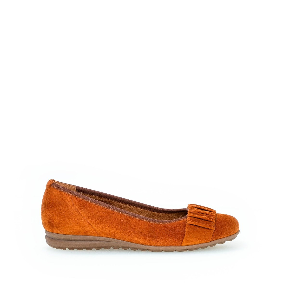 Ballerines en cuir à talon compensé cognac, GABOR