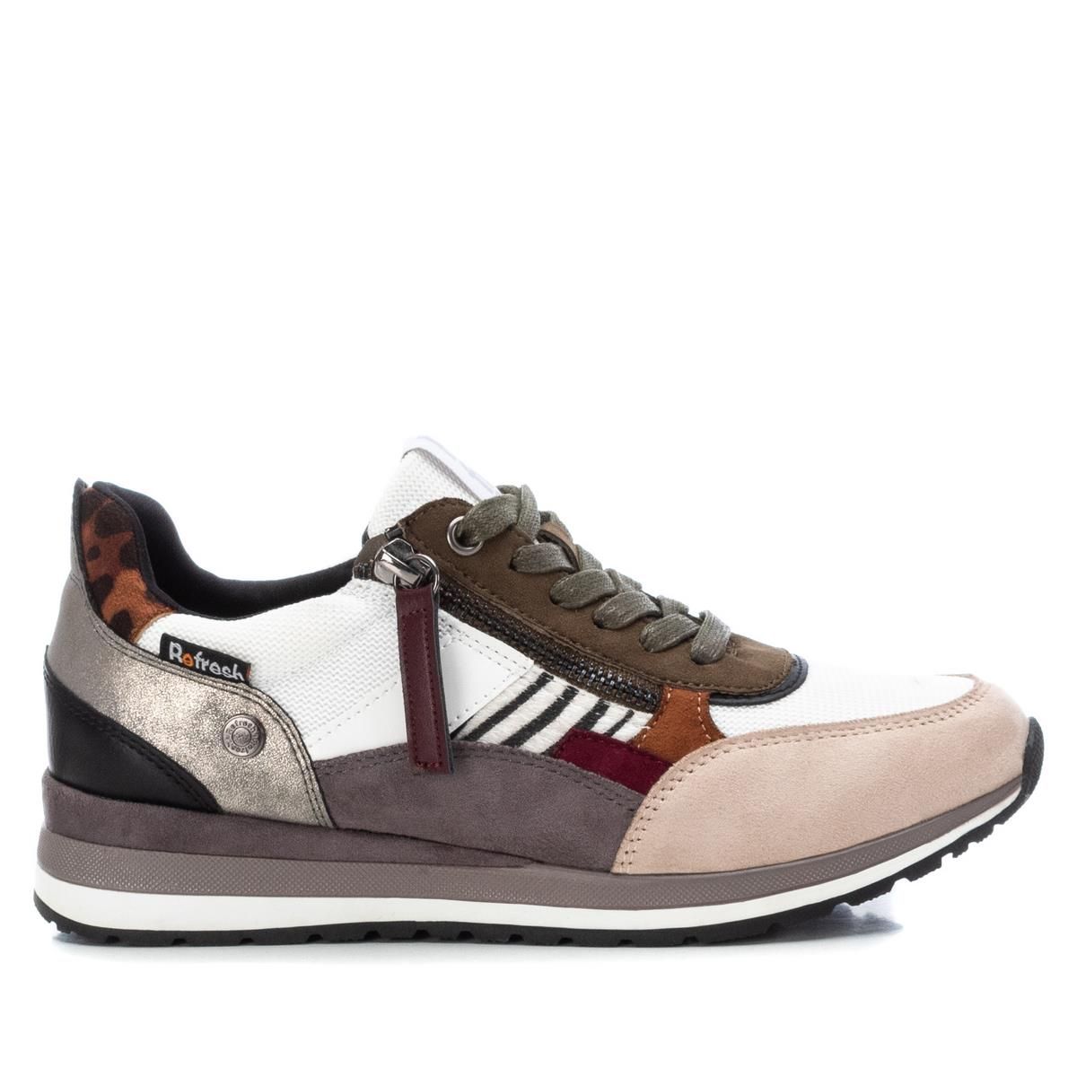 Chaussures plate avec fermeture à lacets blanc bleuté, REFRESH