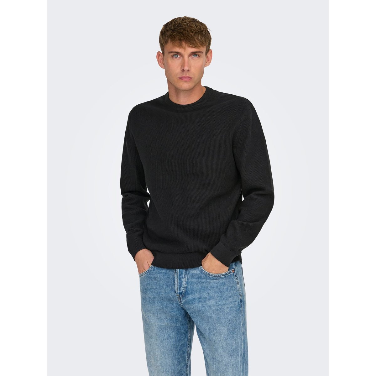 Pull En Maille black 1, ONLY & SONS
