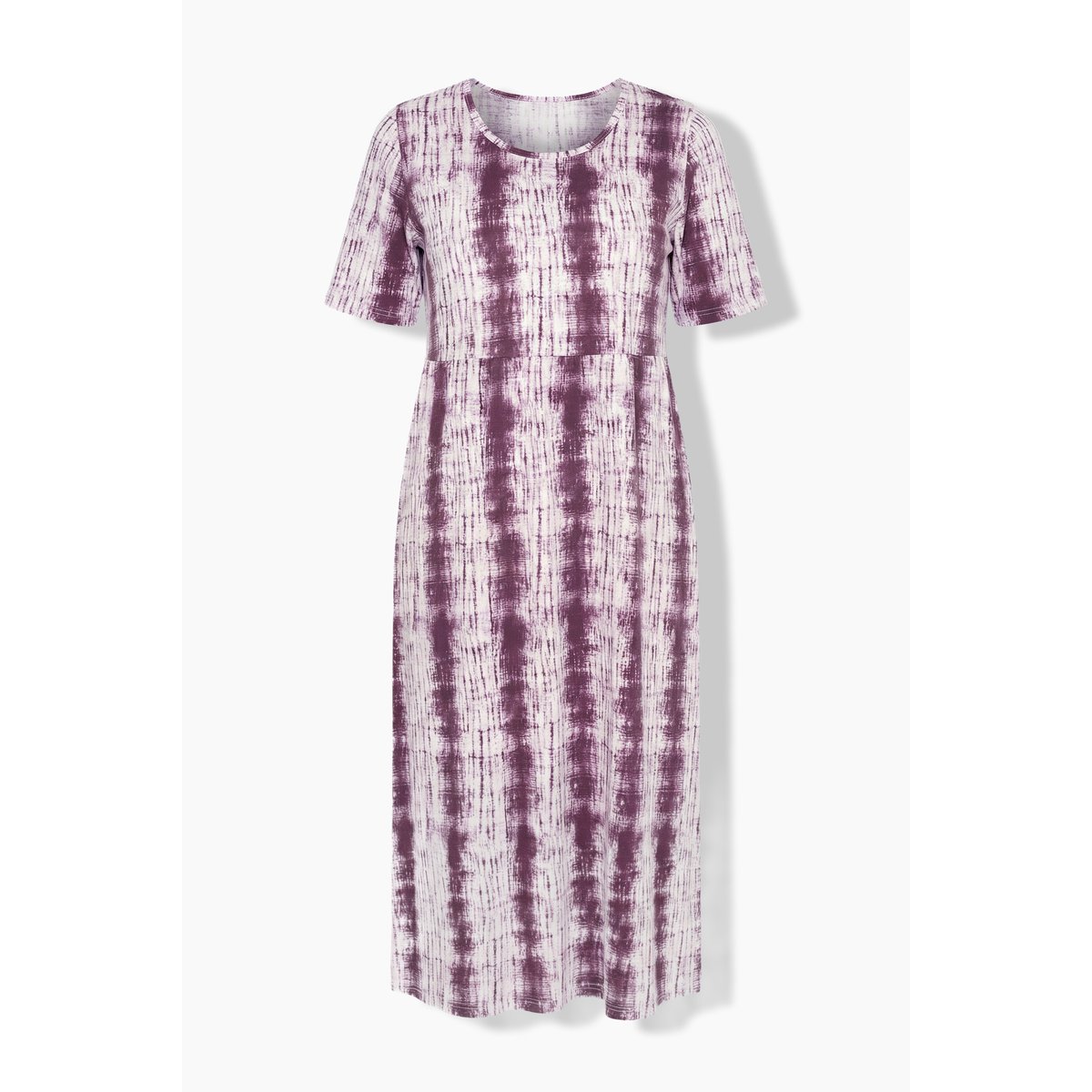 Robe midi avec rayures esprit batik brun nougat, ULLA POPKEN