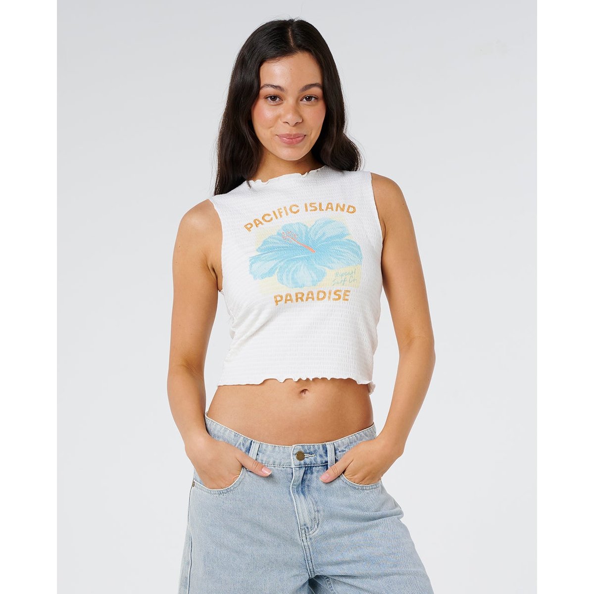 Débardeur Topanga Canyon froncé blanc, RIP CURL