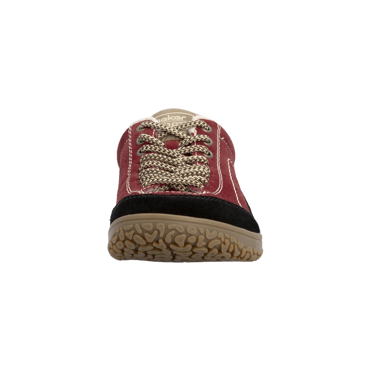 Basket Cuir Morelia rouge-combi, RIEKER