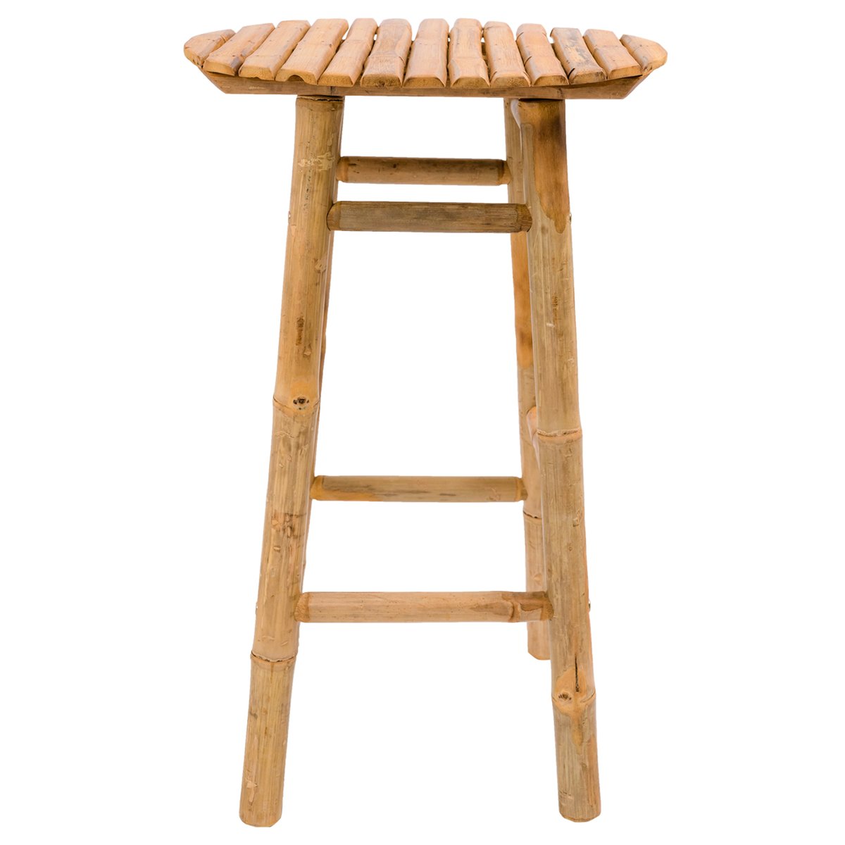 Lot de 2 tabourets de bar en bambou, SAMARINA bois naturel, NORDLYS