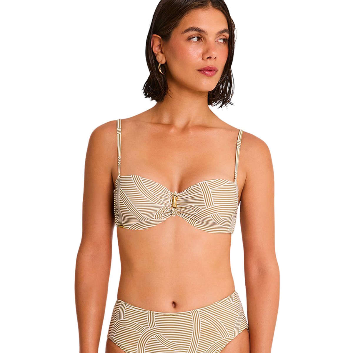 Haut maillot de bain bandeau REVERIE blanc, SELMARK MARE