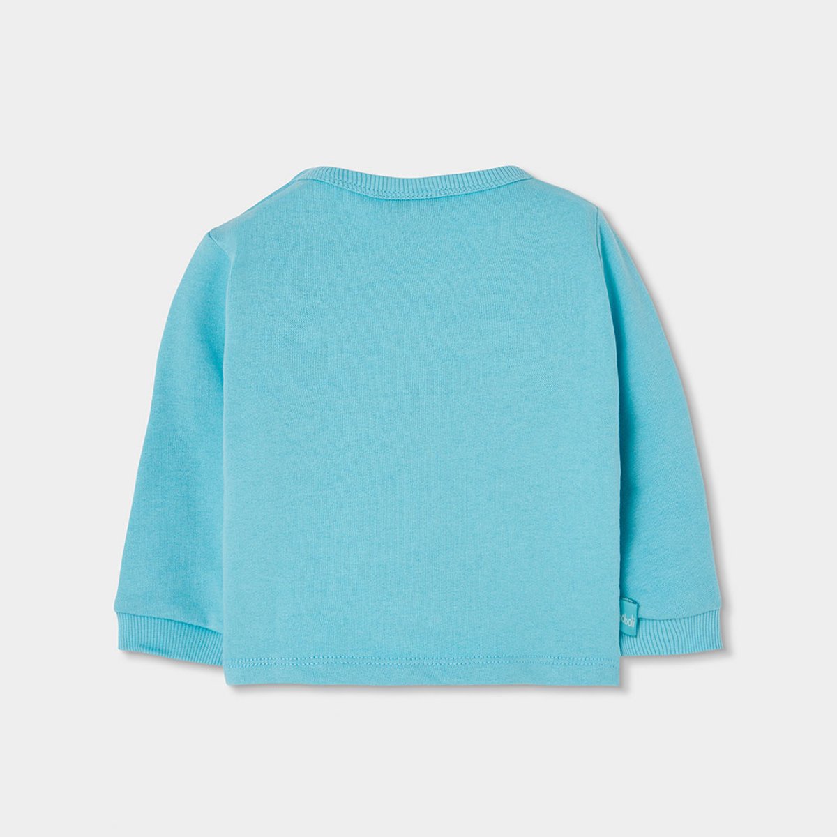 Sweat-shirt bébé garçon en molleton imprimé girafe bleu, BOBOLI