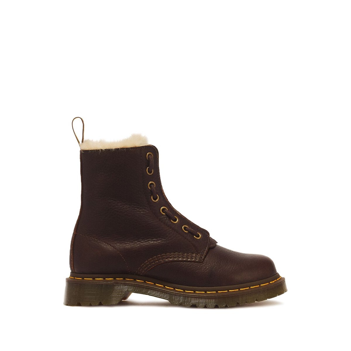 Botas 1460, forradas, em pele, Grizzly castanho, DR. MARTENS