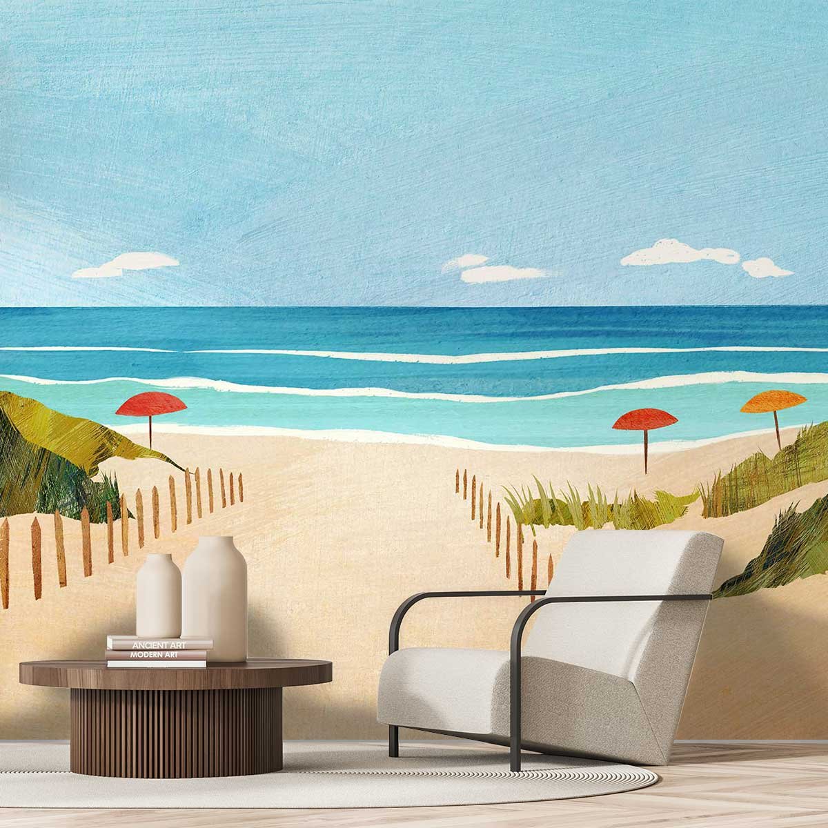 Papier peint vers la plage intissé, HEXOA