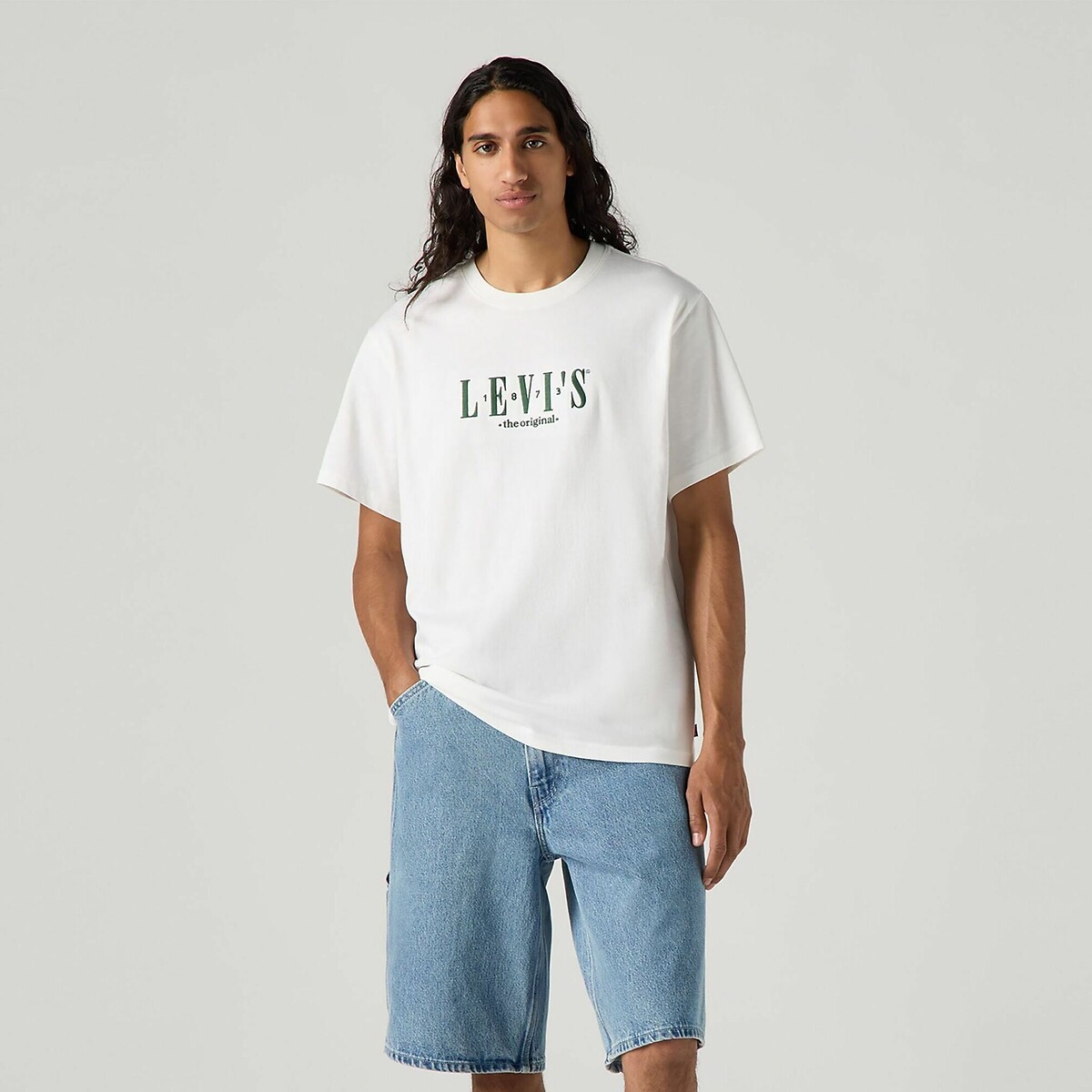 Bedrukt relaxed T-shirt wit, LEVI'S