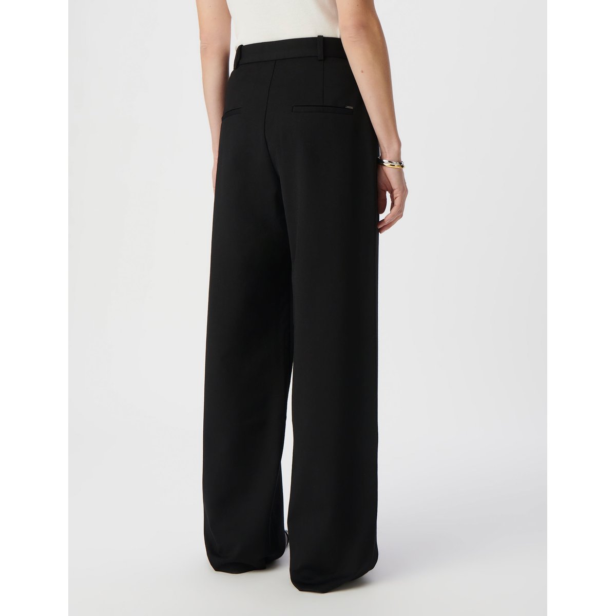 Pantalon de costume large maille Milano BUSINESS COLLECTION noir, IKKS