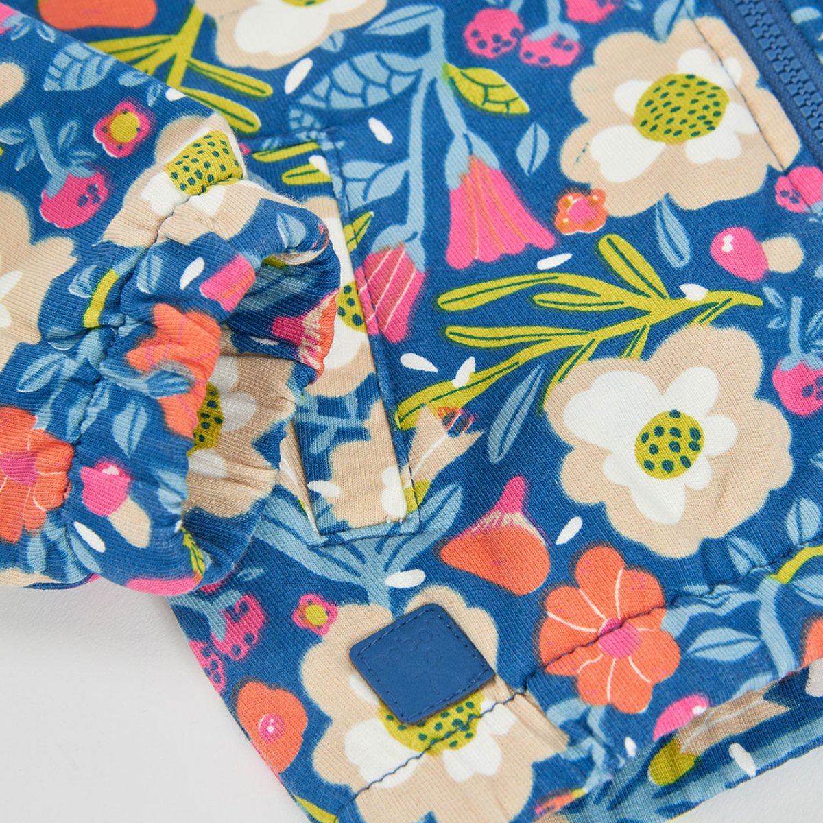 Veste fille en molleton imprimé fleurs multicolore, BOBOLI
