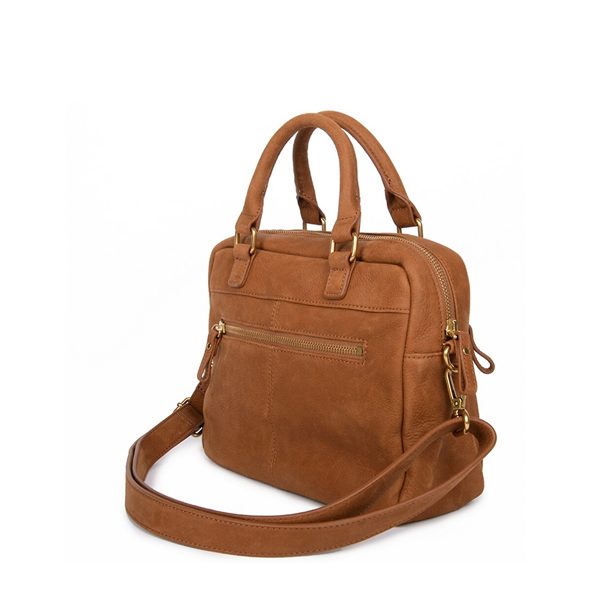 Sac à main en cuir grainé MINI MACY camel, NAT & NIN
