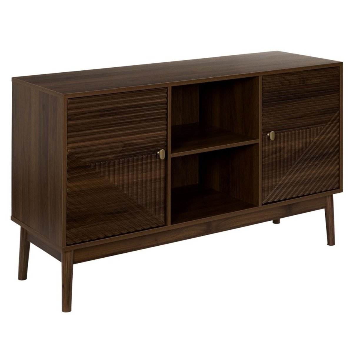 Buffet 2 Portes Imitation Bois Foncé marron, DECORATIE