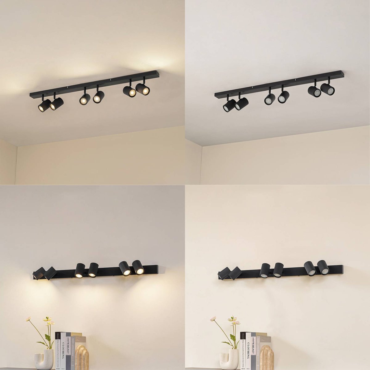 Spot en aluminium moderne, Kardis gris foncé, LINDBY