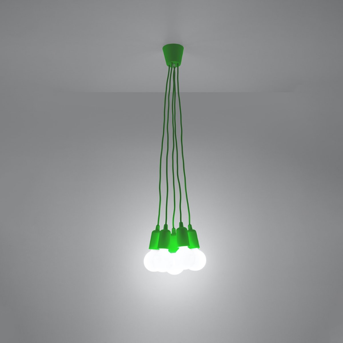 Suspension PVC Vert E27 5 Diego vert, EDEN