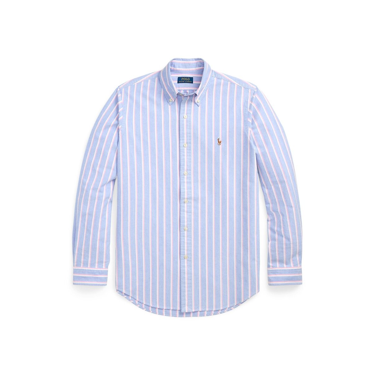 Chemise Oxford à rayures Custom Fit bleu/rose, POLO RALPH LAUREN