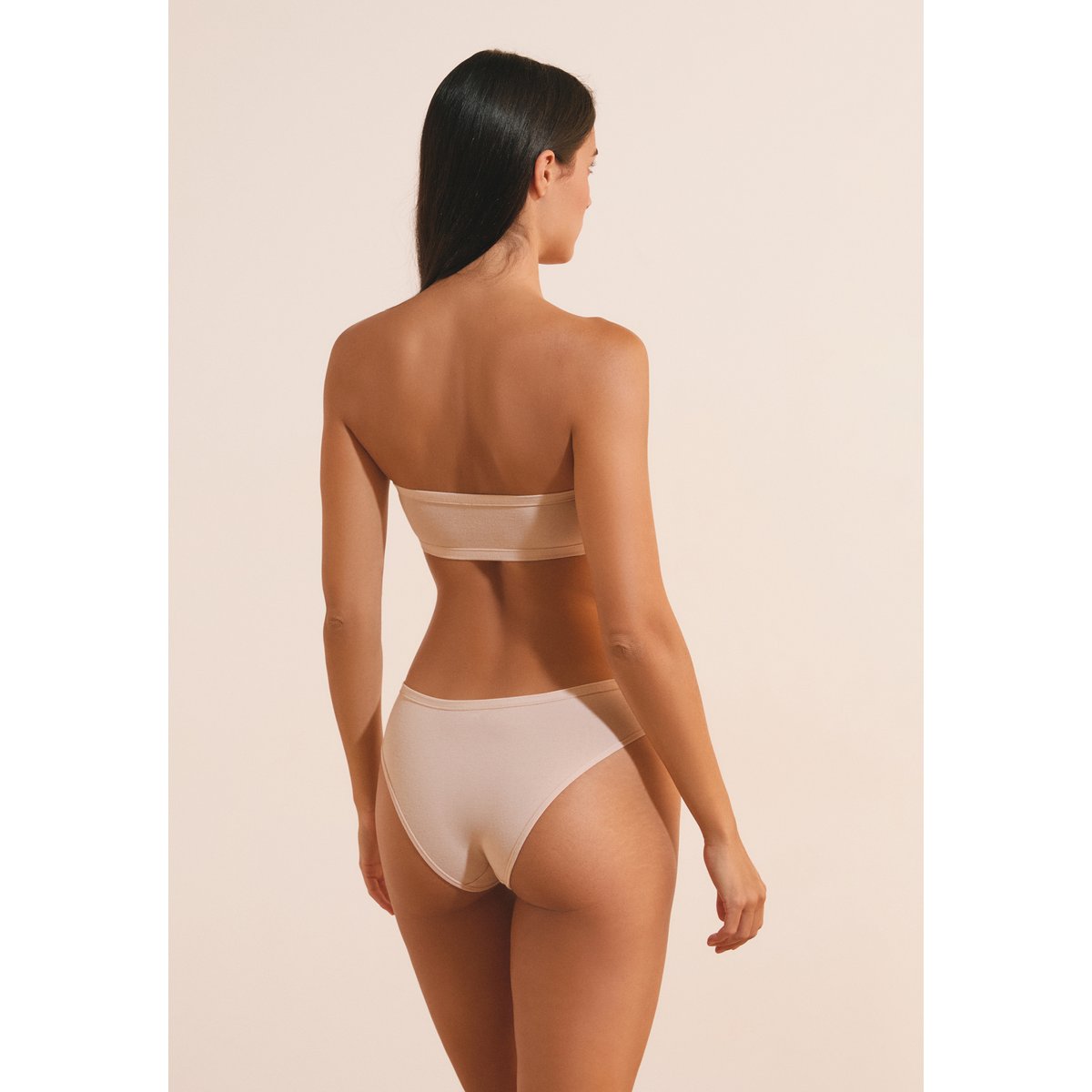 Bandeau sans armatures en coton biologique extensible COTON 360 lin, ETAM