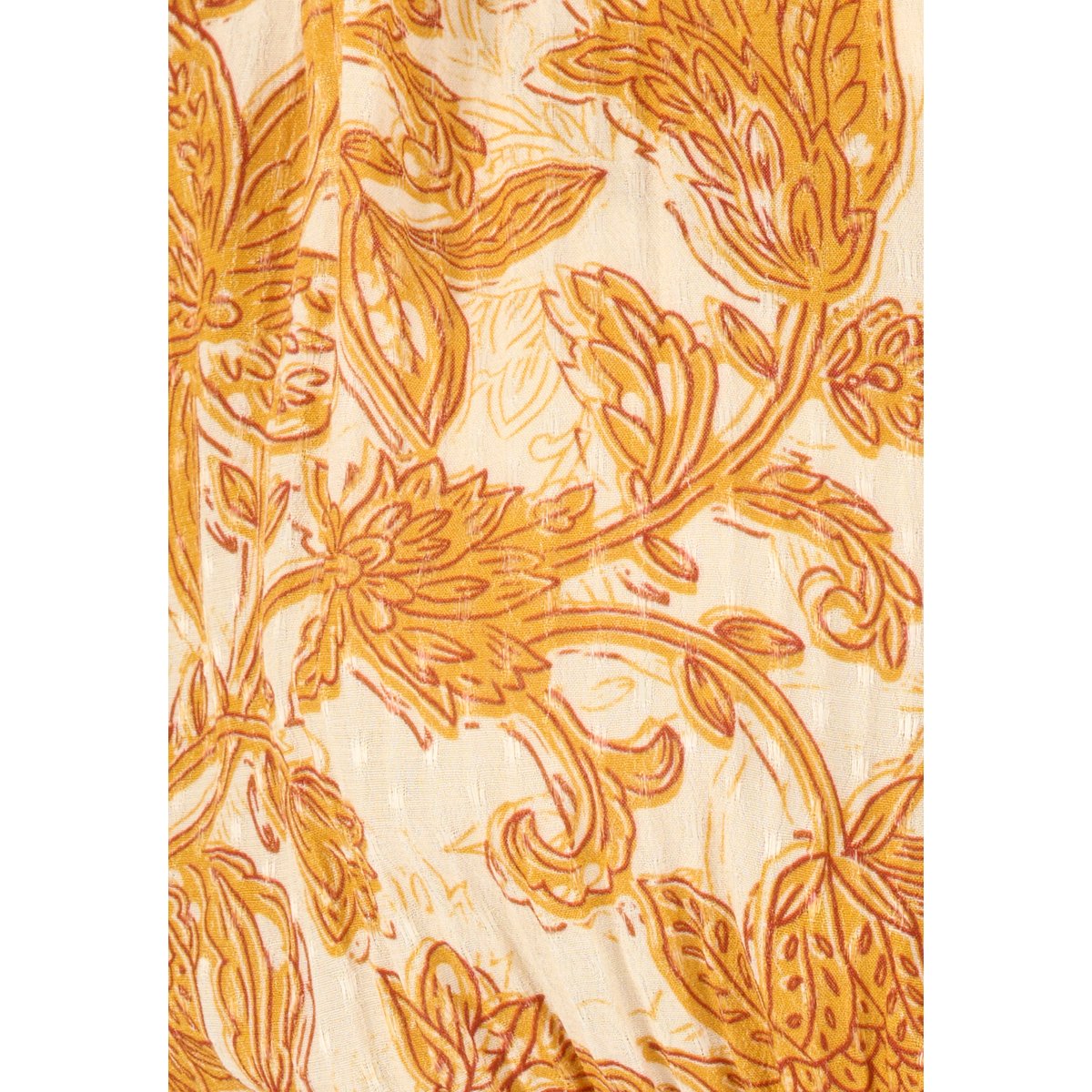 Robe longue à smocks jaune feuillage, DAMART
