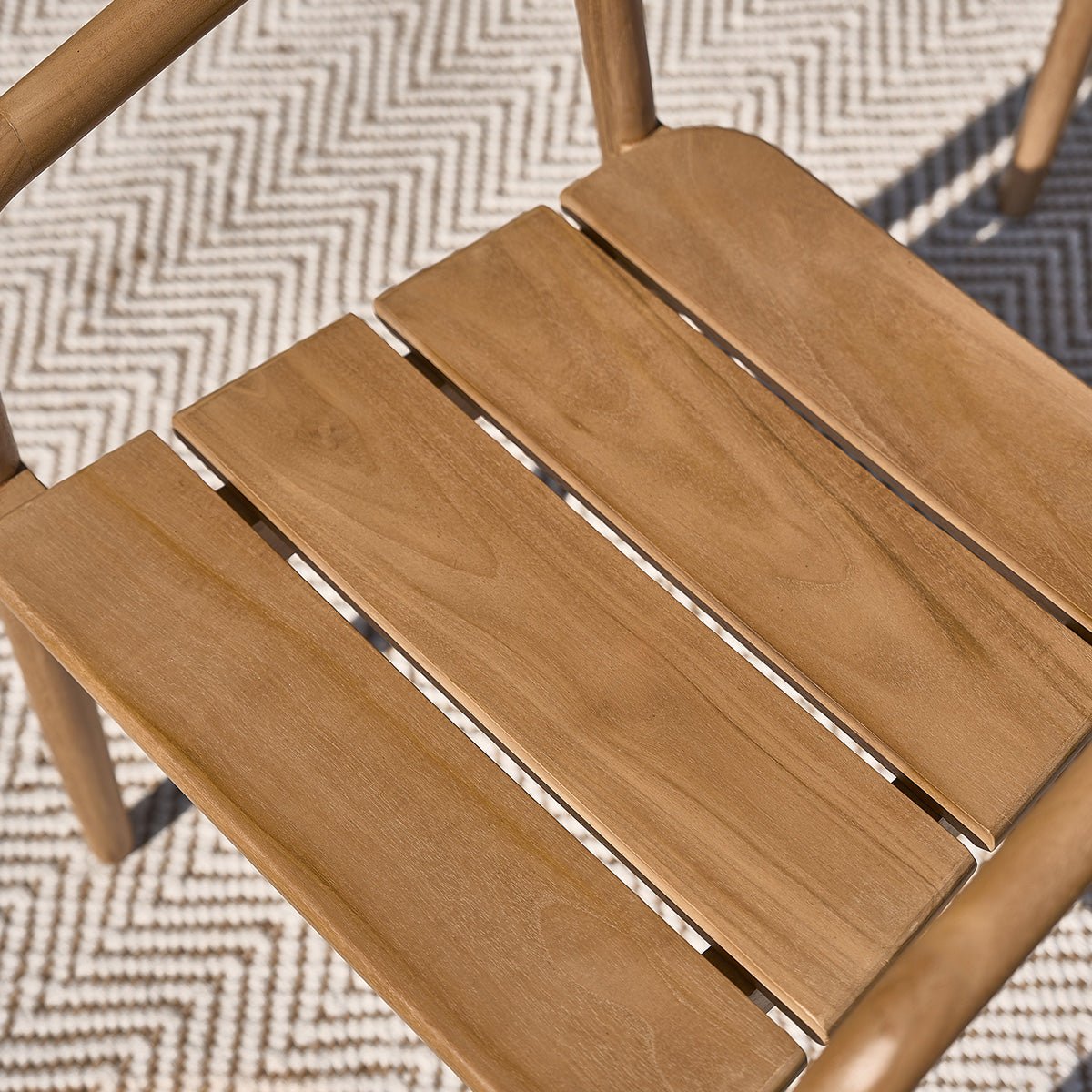 Fauteuil de jardin en teck massif avec coussin AMBRE grege, BERAH GETAH