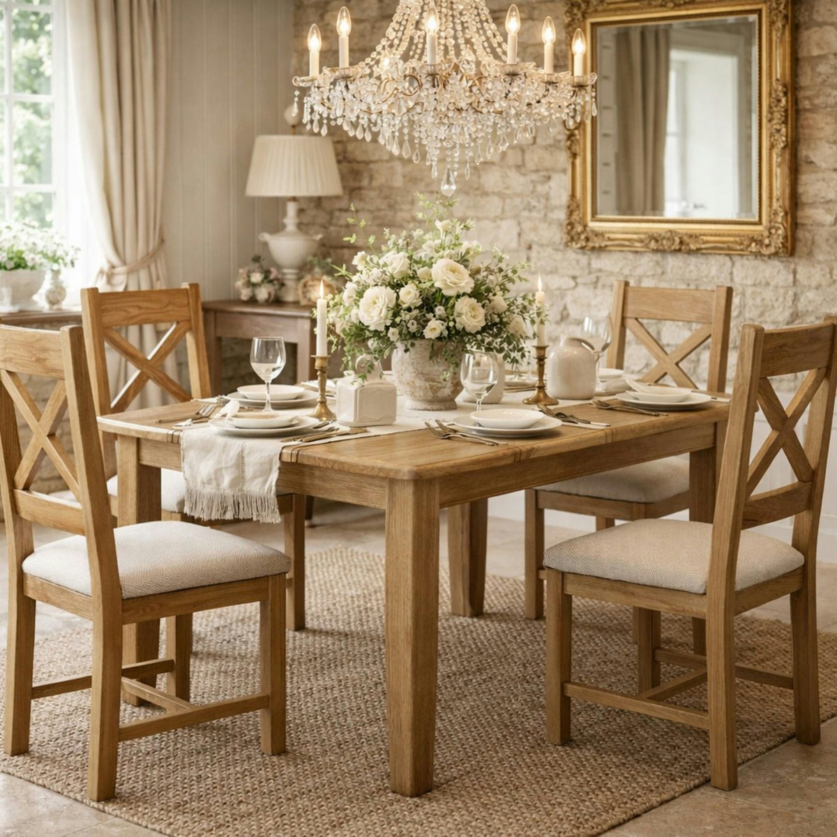 Table à manger extensible en chêne 130-180 cm VALMONT bois naturel, PIER IMPORT