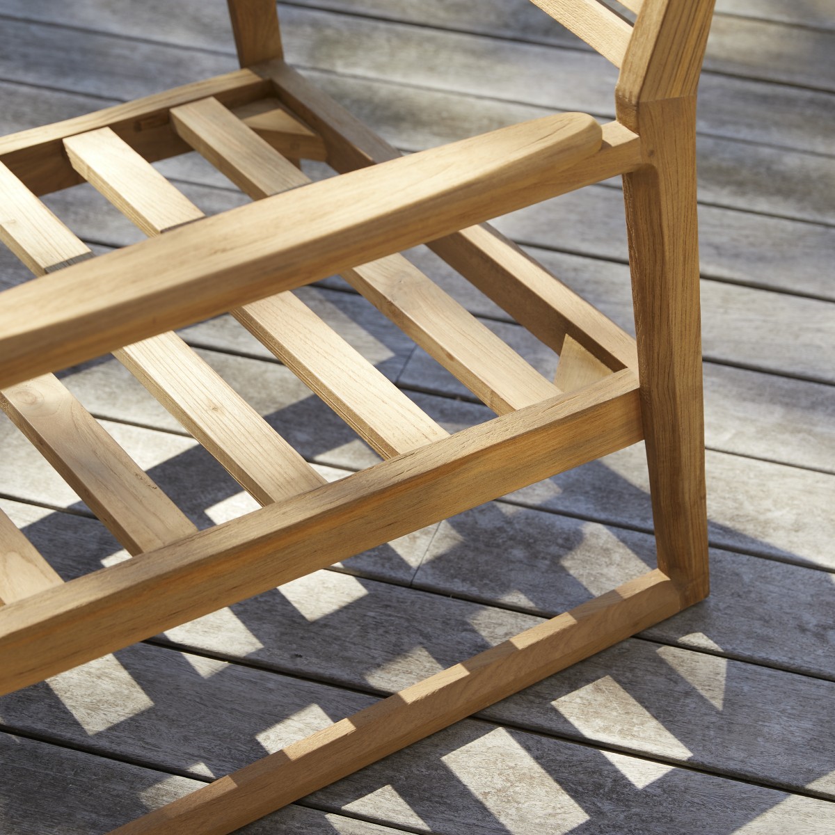 Fauteuil de jardin en Teck massif, VASCO naturel, TIKAMOON