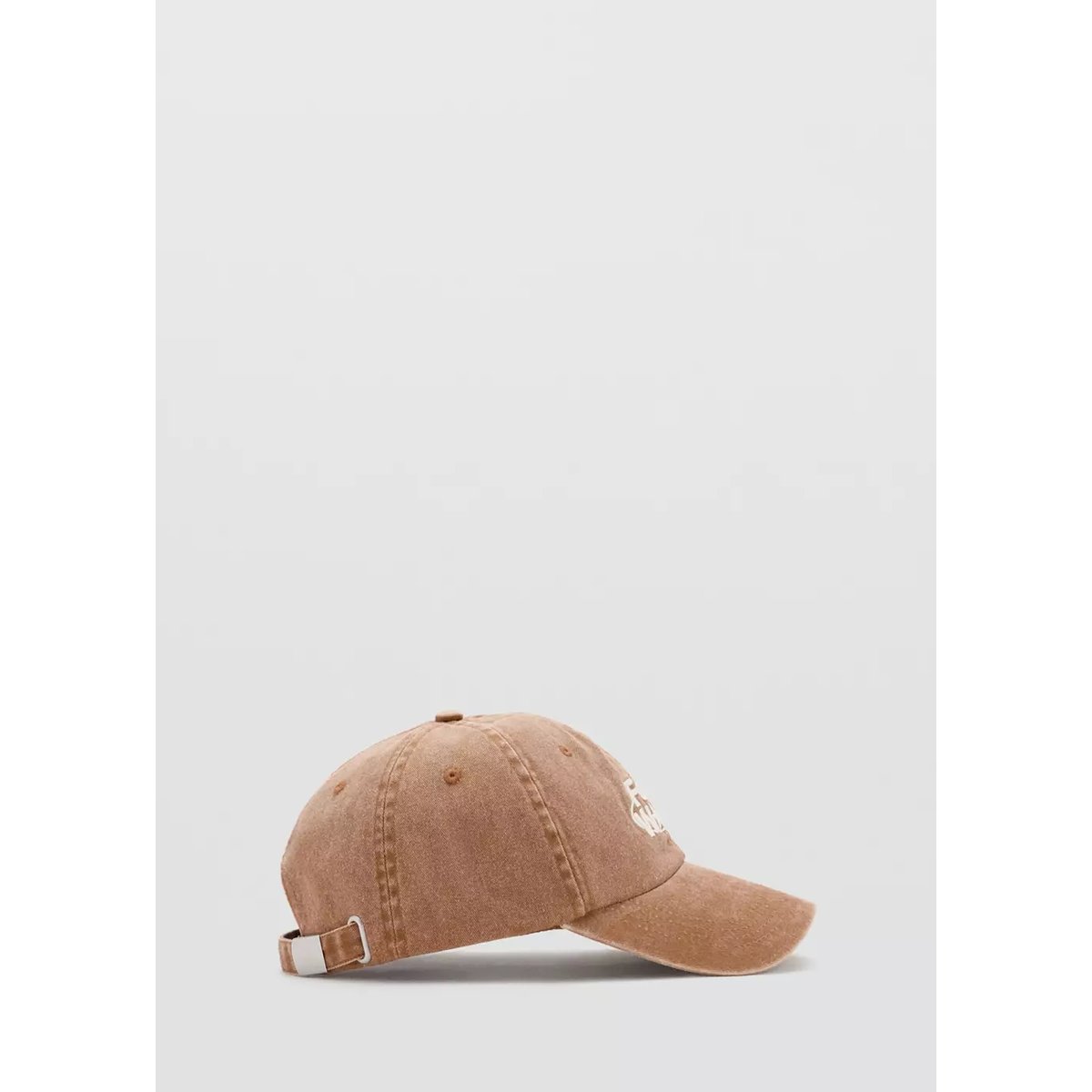 Casquette effet usé avec broderie orange brûlé, MANGO TEEN