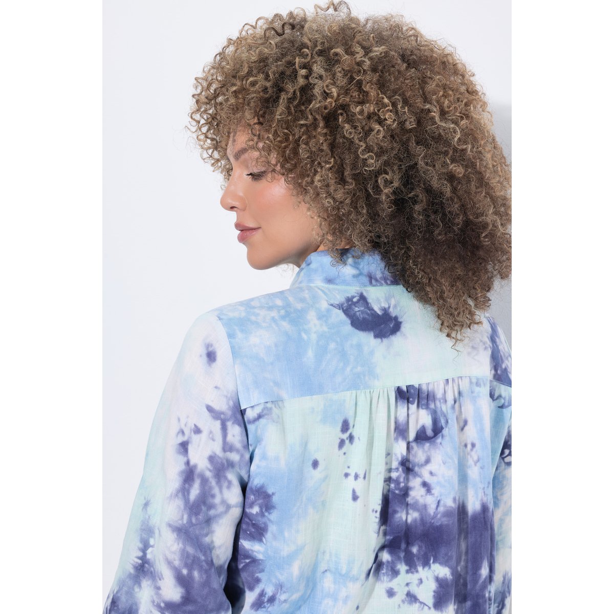 Chemisier en lin mélangé turquoise pâle, ULLA POPKEN