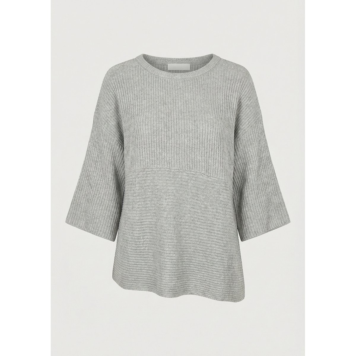 Pull asymétrique en maille gris chine, HUMILITY