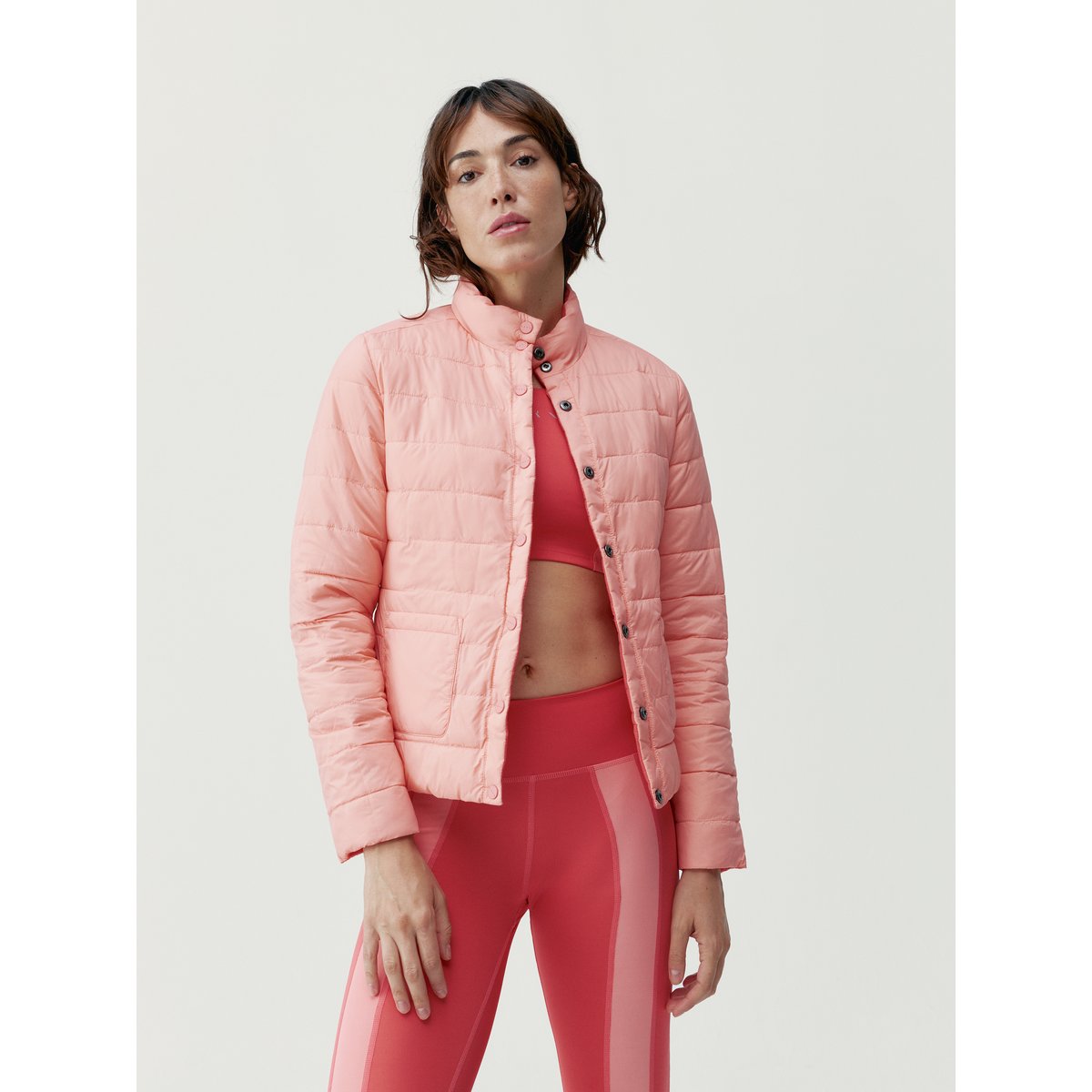Veste de sport femme Lyra Réversible avec poches corail saumon, BORN