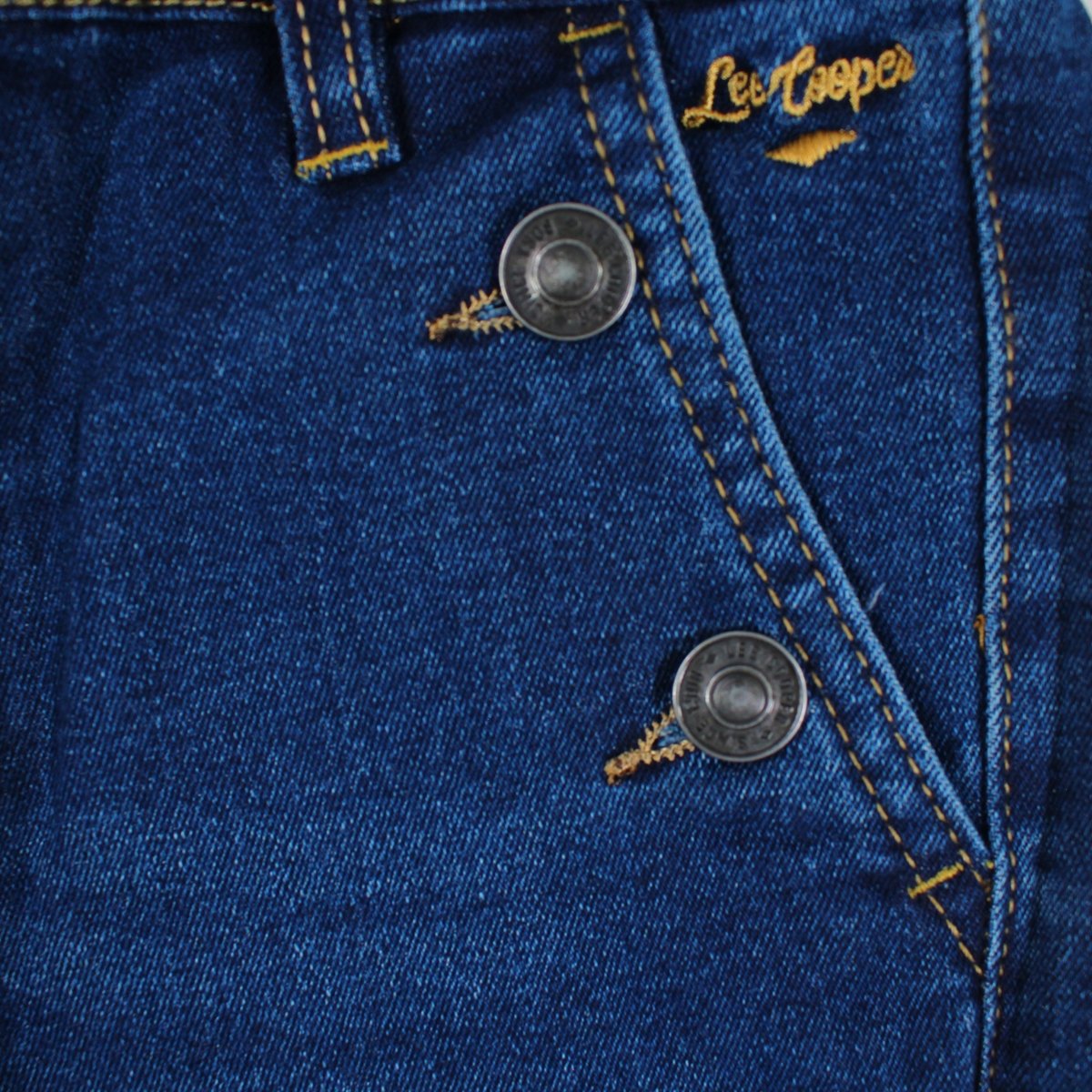 Jean coupe large, taille haute et fermeture boutonnée DENIM bleu stone, LEE COOPER