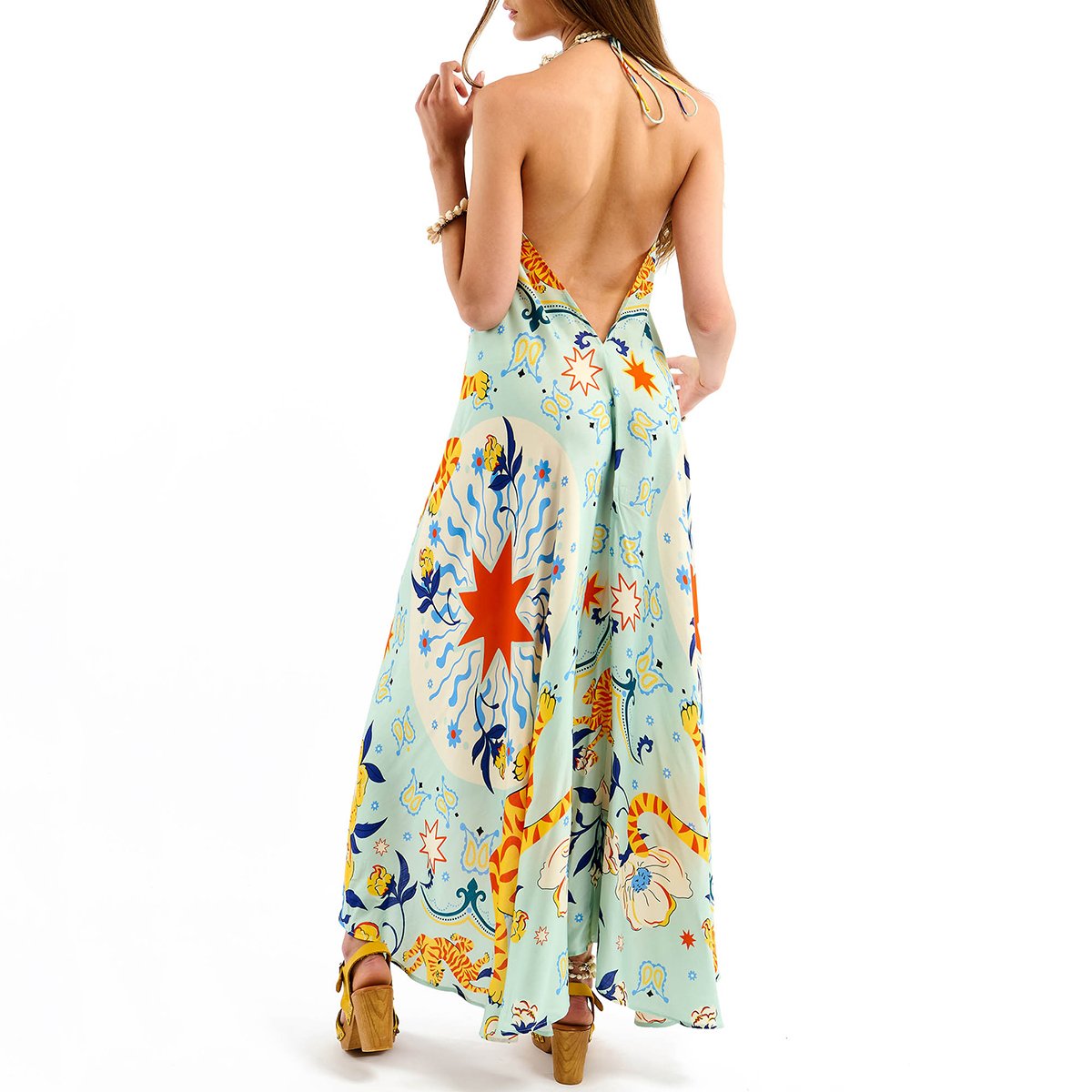 Robe légère dos nu à motifs VOILA BANDIDAS bleu, WILD