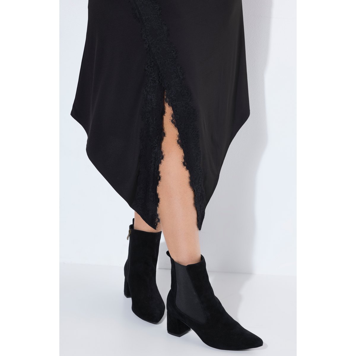 Robe maxi en jersey au tombé fluide noir, ULLA POPKEN