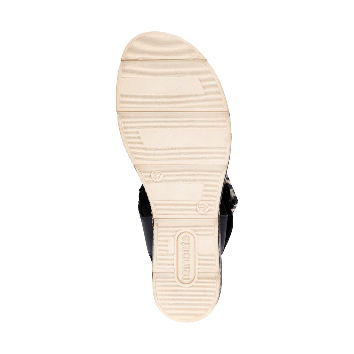 Sandales Compensées Cuir Artigo noir, REMONTE