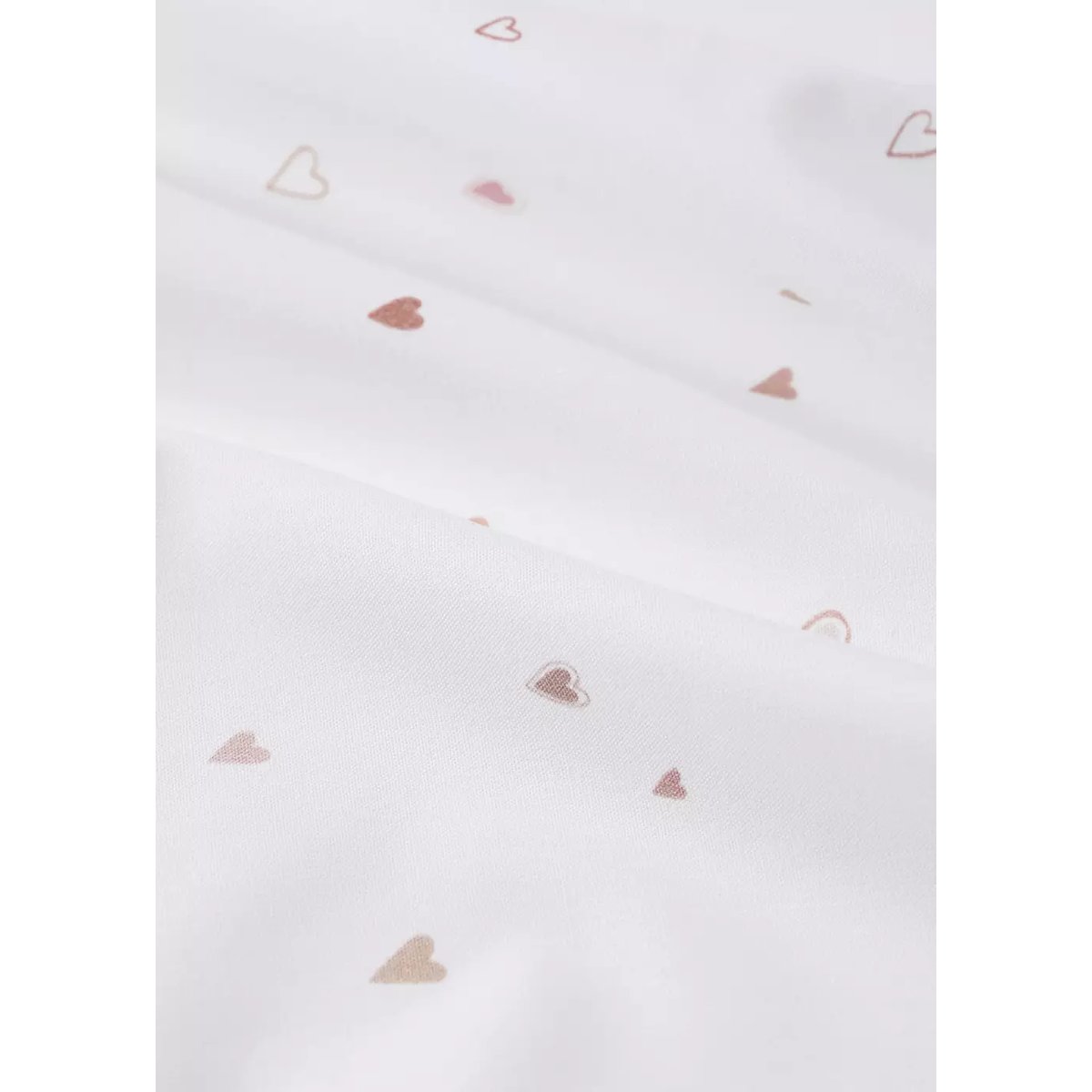 Drap-housse berceau 100 % coton cœurs nude, MANGO HOME