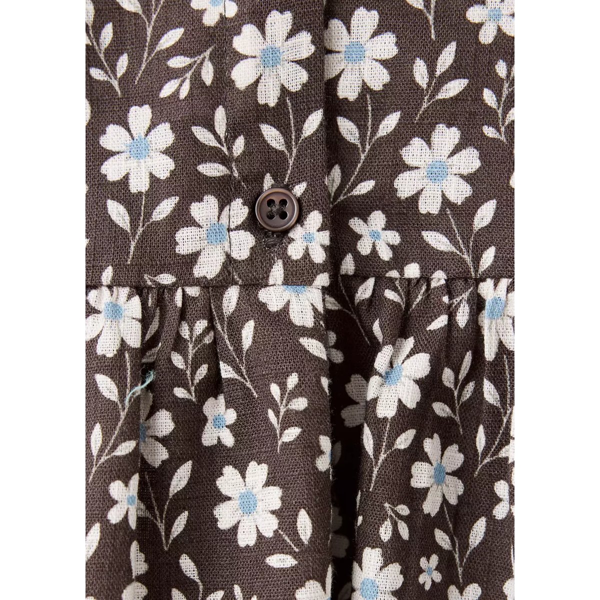 Blouse en imprimé floral marron, MANGO BABY