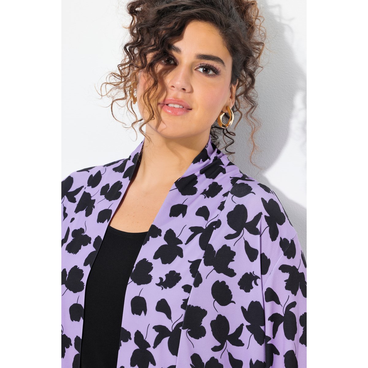 Veste en jersey coupe ouverte noir, ULLA POPKEN