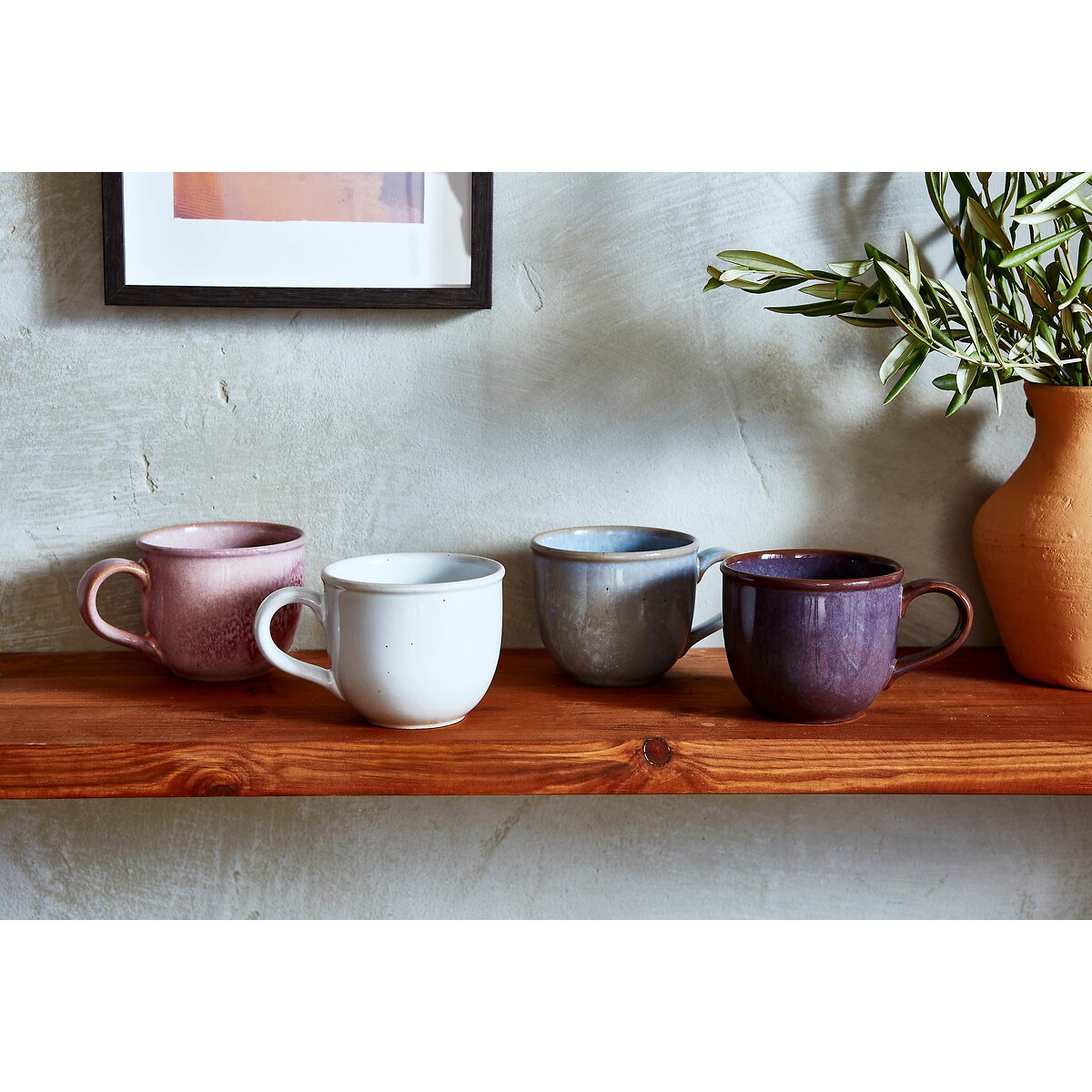 Set of 4 Minerals Mugs purple, PORTMEIRION
