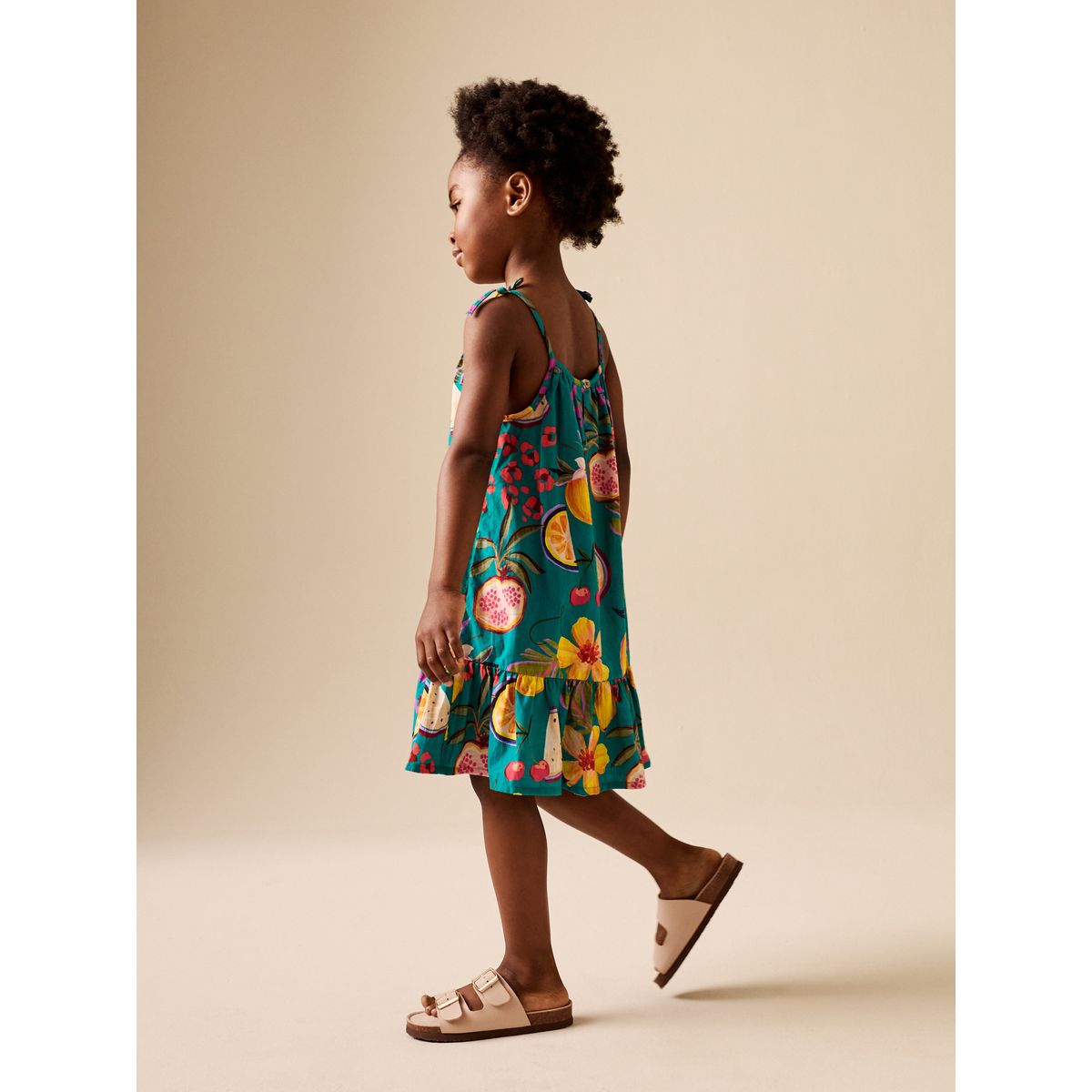 Robe à manches évasées vert tropical, NEXT