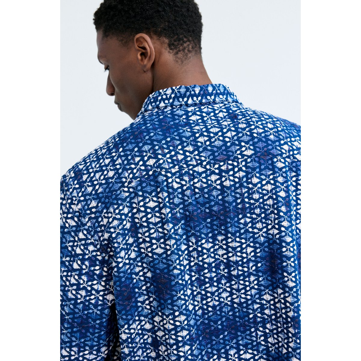 Chemise à imprimé géométrique bleu, DESIGUAL