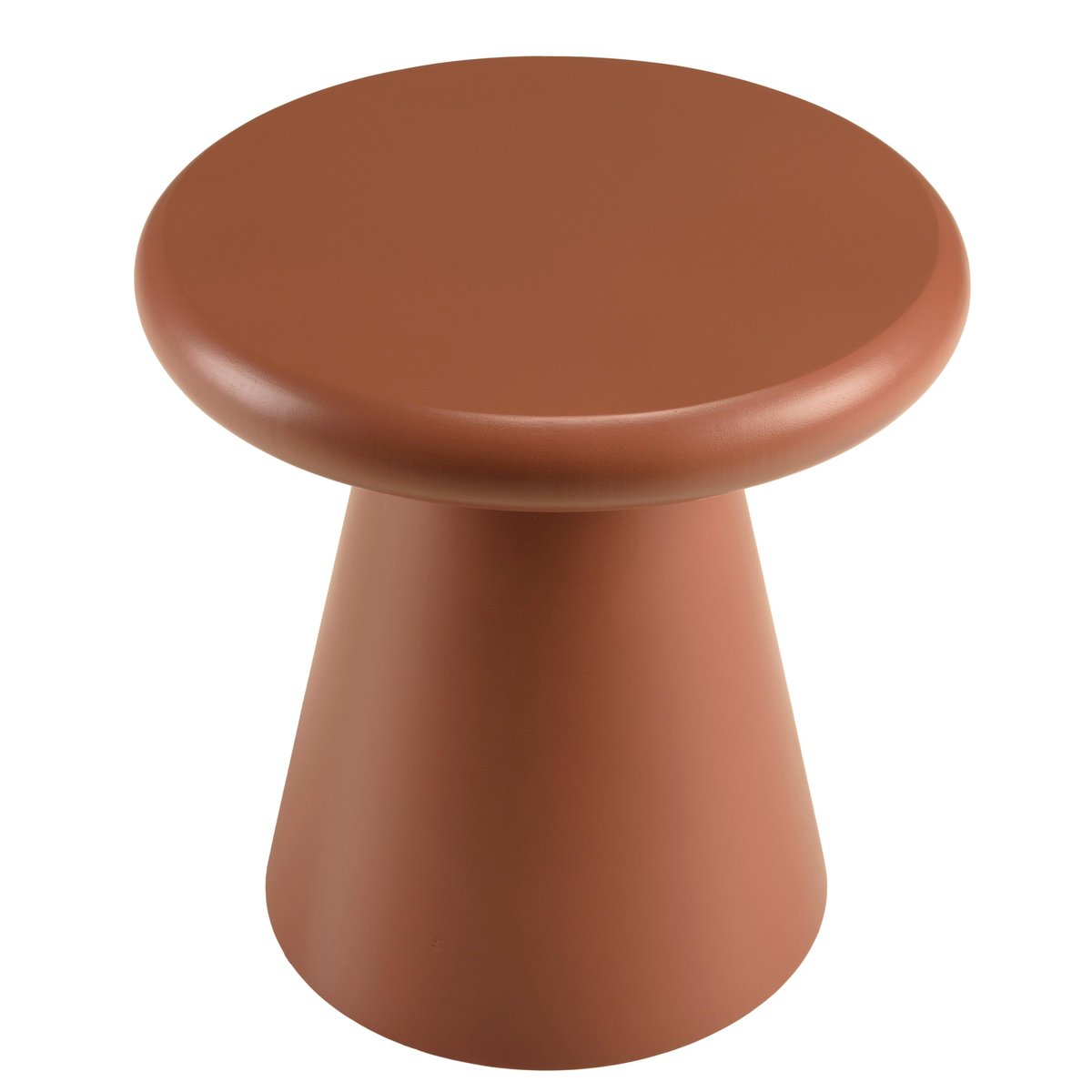 Table d'appoint ronde en bois peint terracotta D40cm CASTILLE terracotta, PIER IMPORT