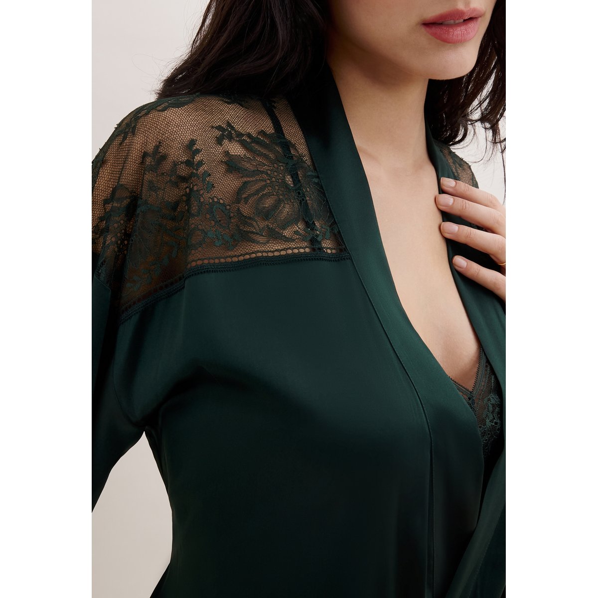 Kimono Midnight Whisper mysterious green, AUBADE