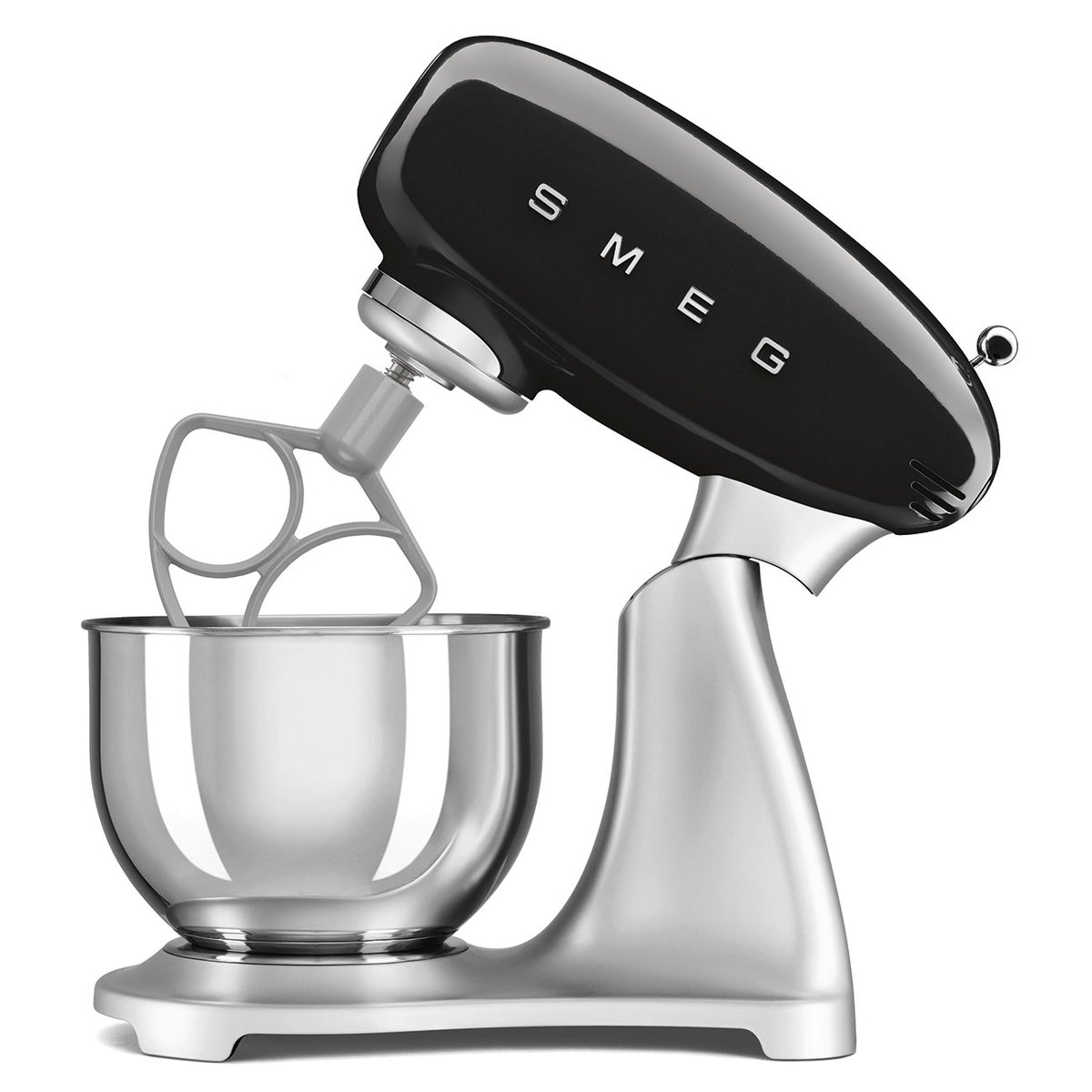 Robot patissier socle inox SMF04 noir brillant, SMEG
