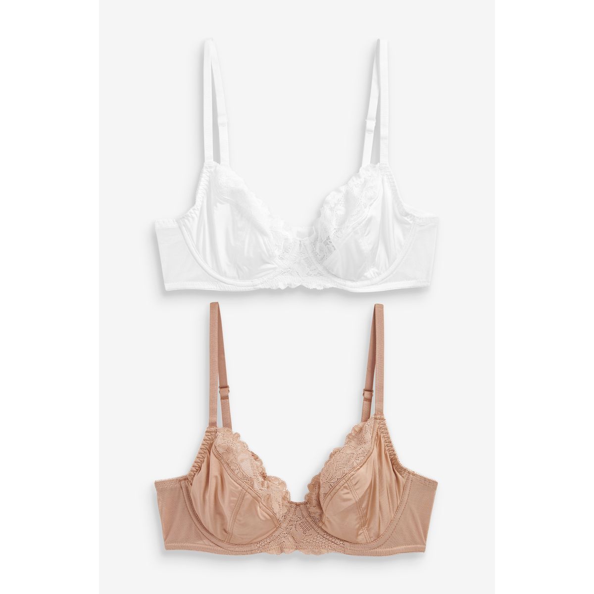 Soutien-gorge emboîtant non rembourré blanc/praline nude, NEXT
