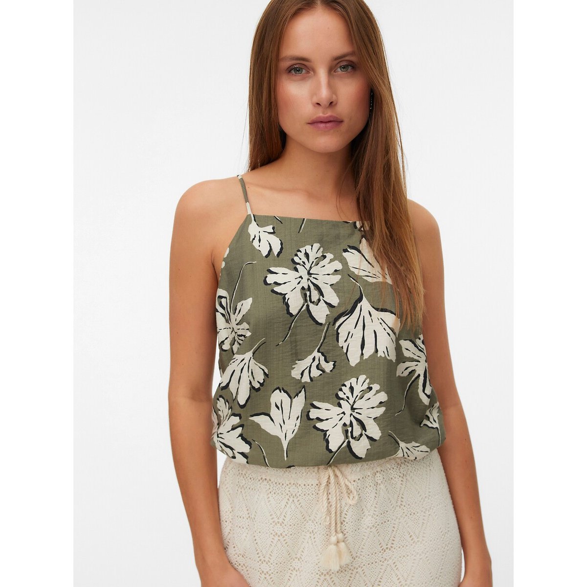 Top fantasia stampa verde + kaki, VERO MODA