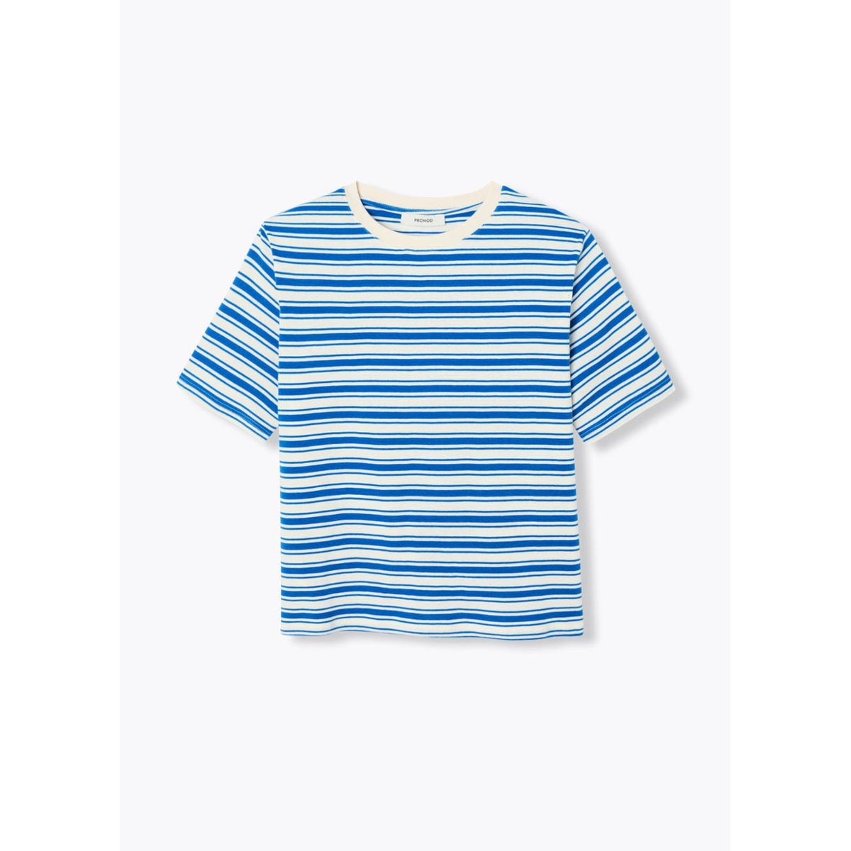T-shirt rayé en jersey rayé bleu, PROMOD