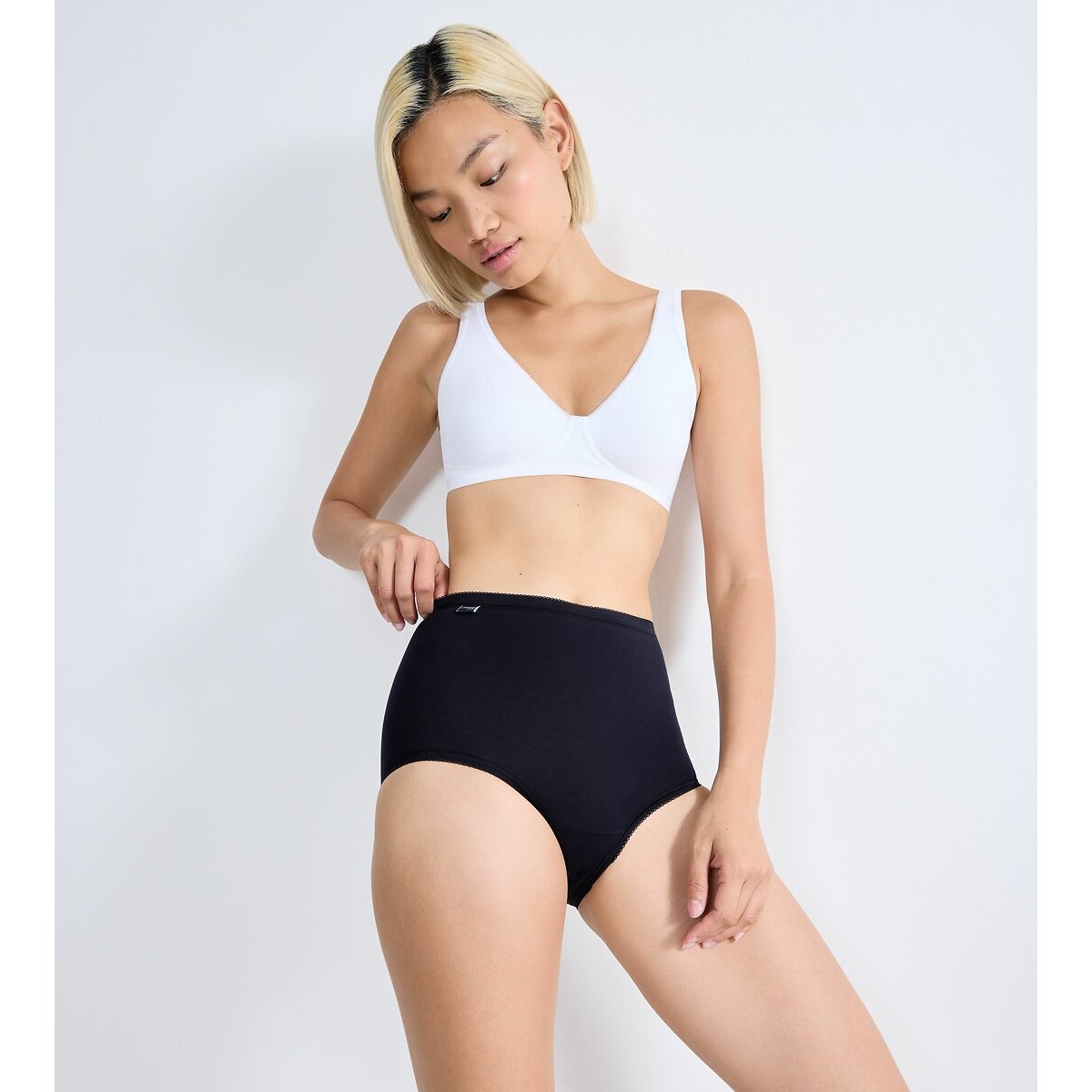 Pack of 3 Basic+ Maxi Knickers navy+lavender blue+white, SLOGGI