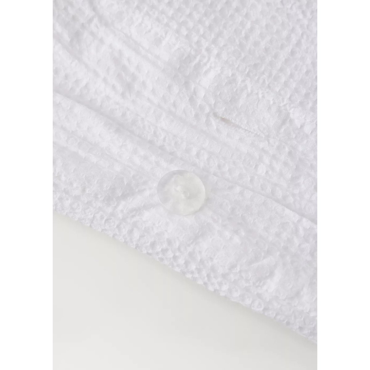 Housse de couette coton garment-dyed mini waffle lit 150/160 cm blanc cassé, MANGO HOME