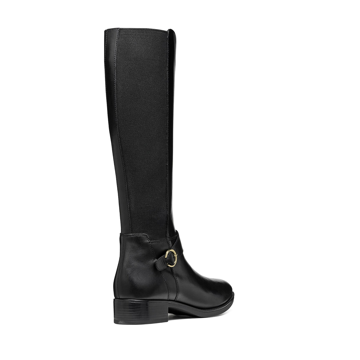 Felicity Leather Riding Boots with Elastic black, GEOX