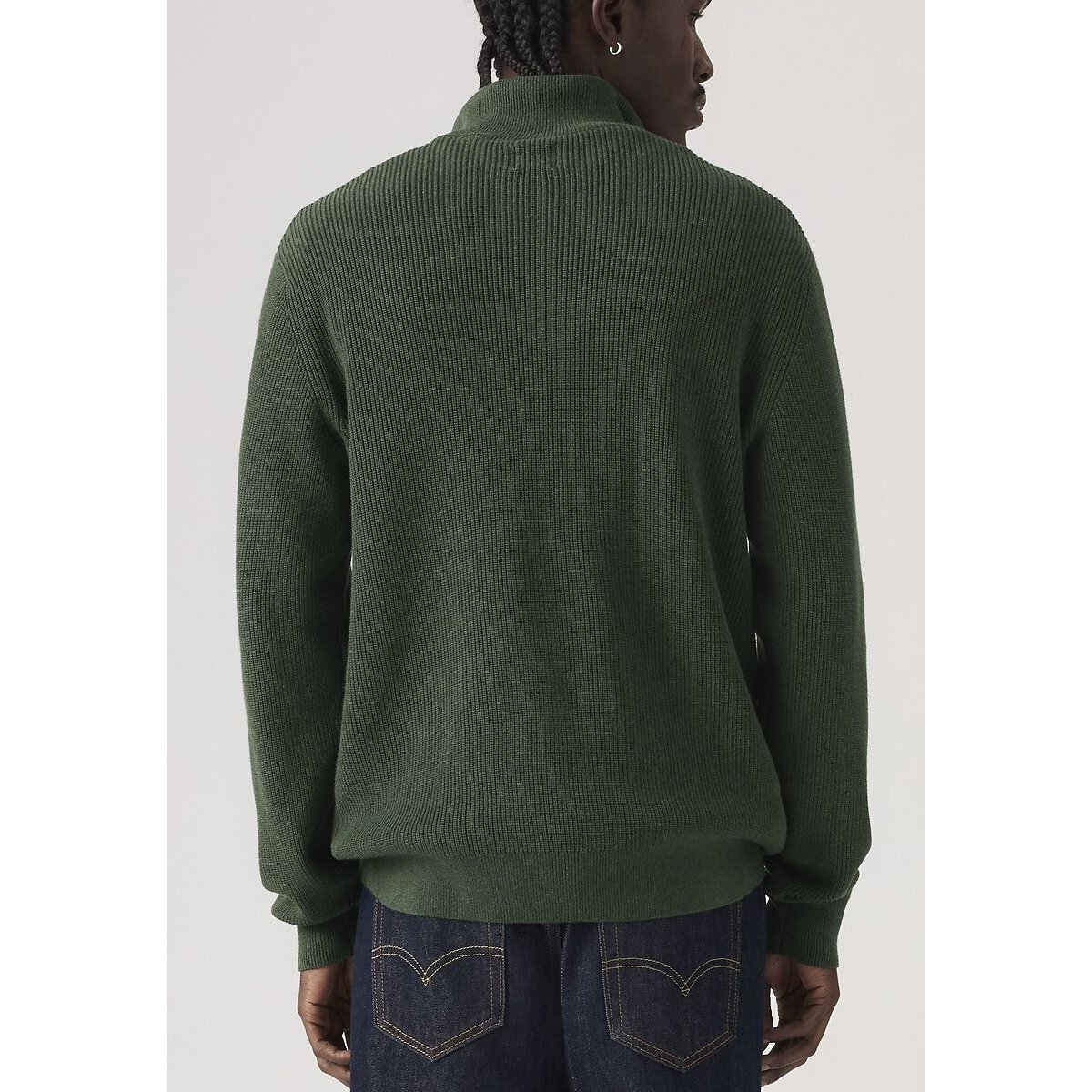 Pull à col montant zippé vert foncé, LEVI'S