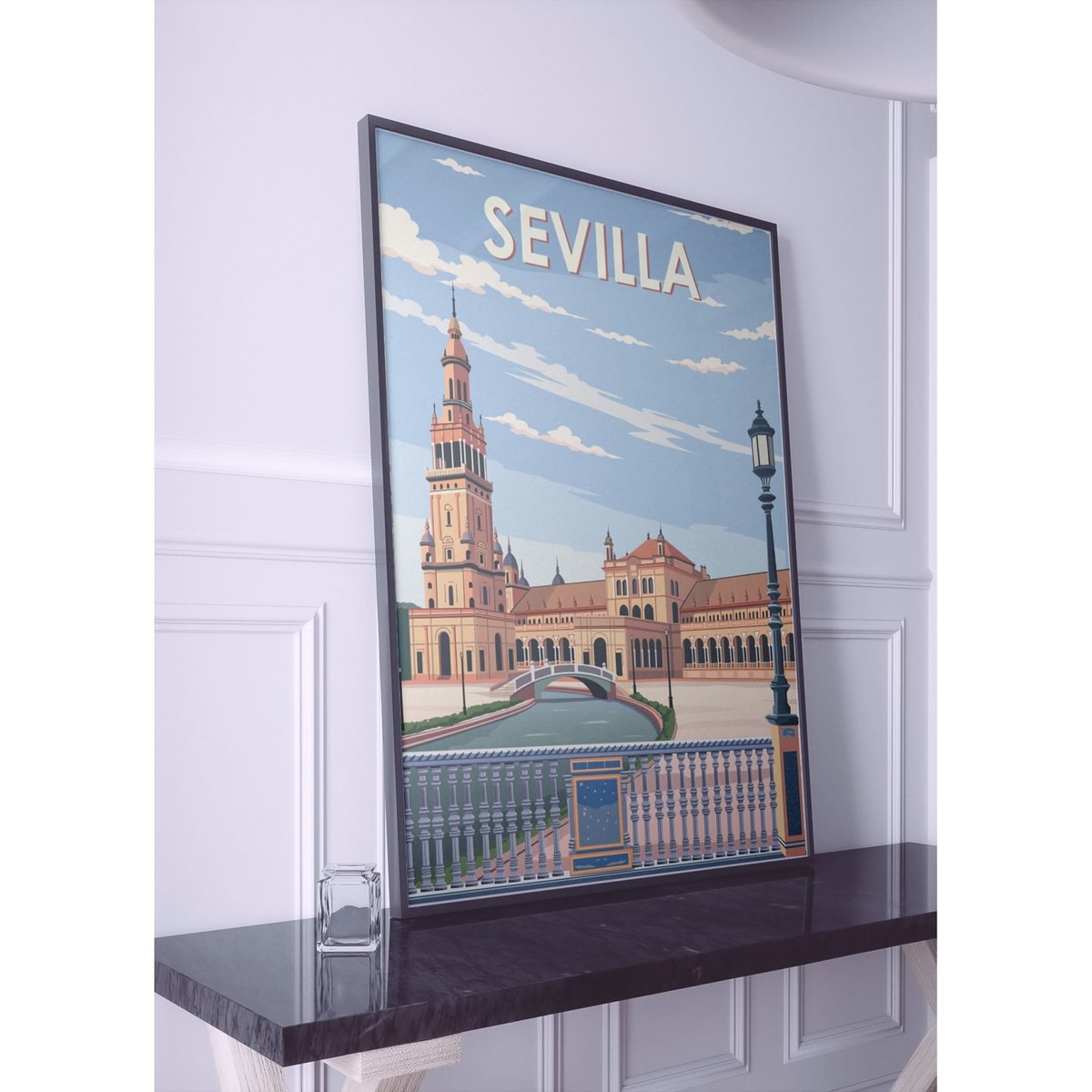Affiche Sevilla blanc, L'AFFICHERIE